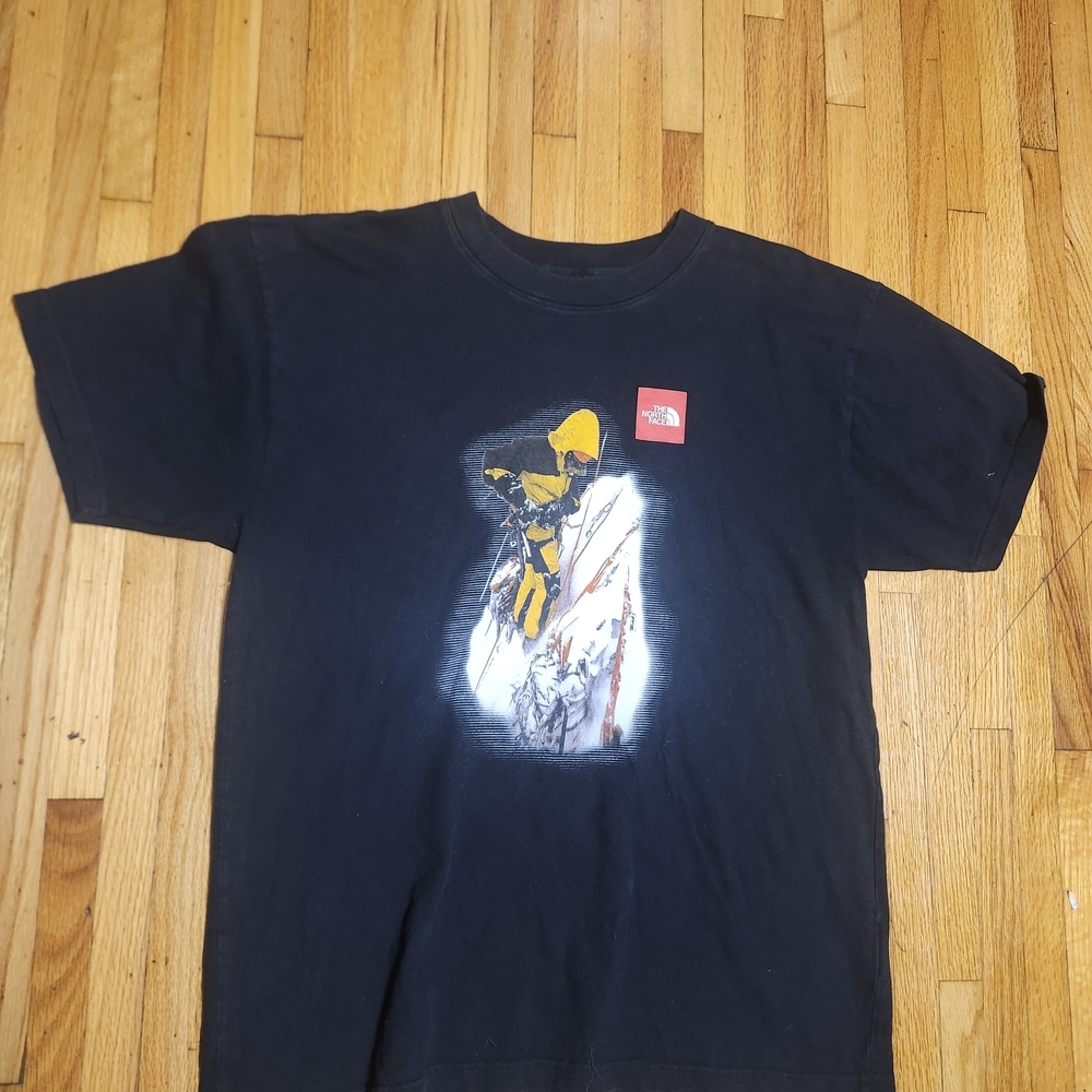 The North Face Black Tee with Yellow Graphic
